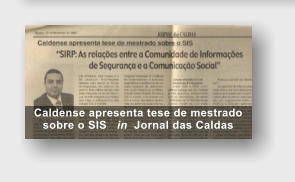 Caldense apresenta tese de mestrado sobre o SIS   in  Jornal das Caldas